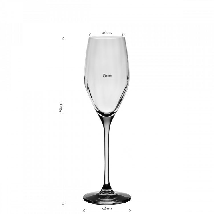 Champagnerglas 170 ml Set 6-tlg. Optima Line Glas Lunasol