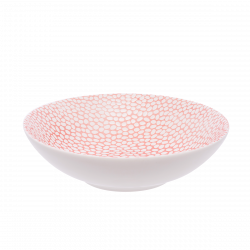 Teller tief strukturiert Coupe skin / weiss 19,5 cm – Flow