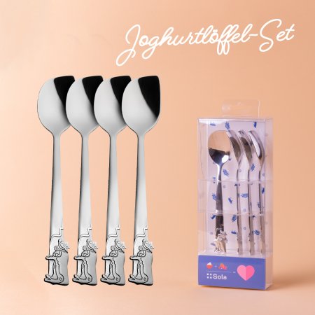 Joghurtlöffel-Set 4 tlg. - Swiss Cow