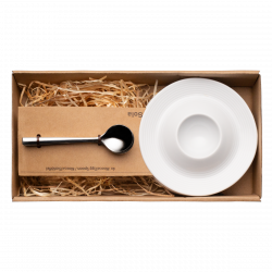 Teller und Eierllöffel Set 8-tlg.