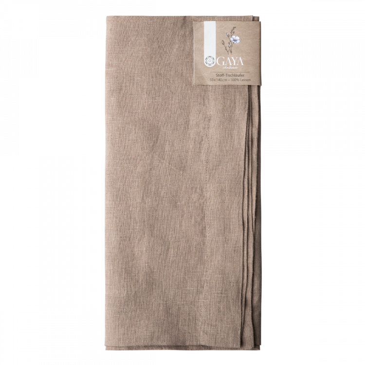 Stoff-Tischläufer 50 x 140 cm Bronze - Gaya Ambiente