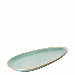 Platte oval Triangle 30,5 x 24,2 cm - Gaya Sand türkis Lunasol