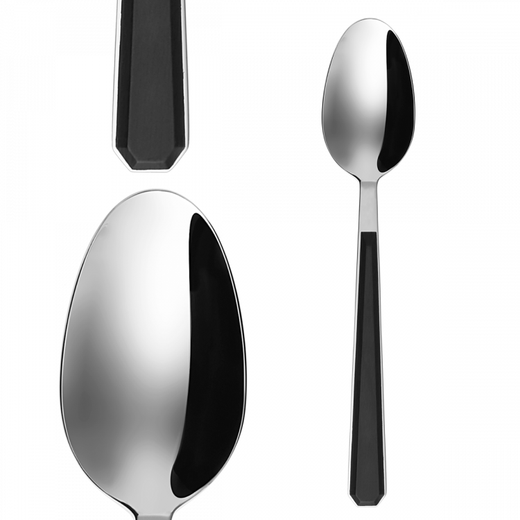 Besteckset 24 tlg. - Woodstock schwarz CNS