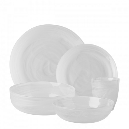 Glas-Set weiss 25 tlg. - Elements Glass