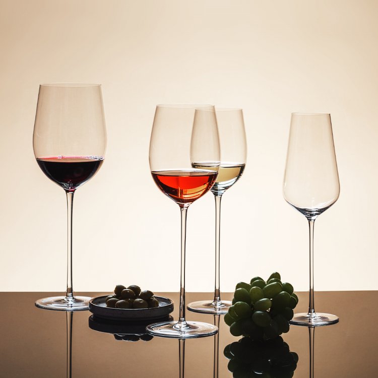 Rotweingläser 650 ml 2-tlg. Set – FLOW Glas Platinum Line