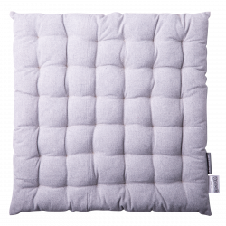 Stuhlkissen 40 x 40 x 4 cm Silber-Melange - Basic Ambiente