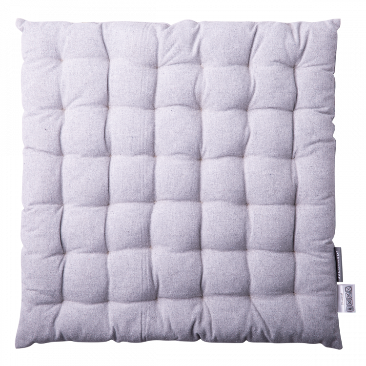 Stuhlkissen 40 x 40 x 4 cm Silber-Melange - Basic Ambiente