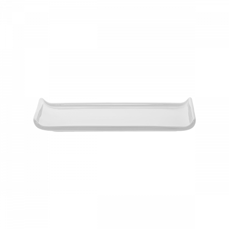 Weisse Porzellanplatte Lunasol 28 x 12,5 cm