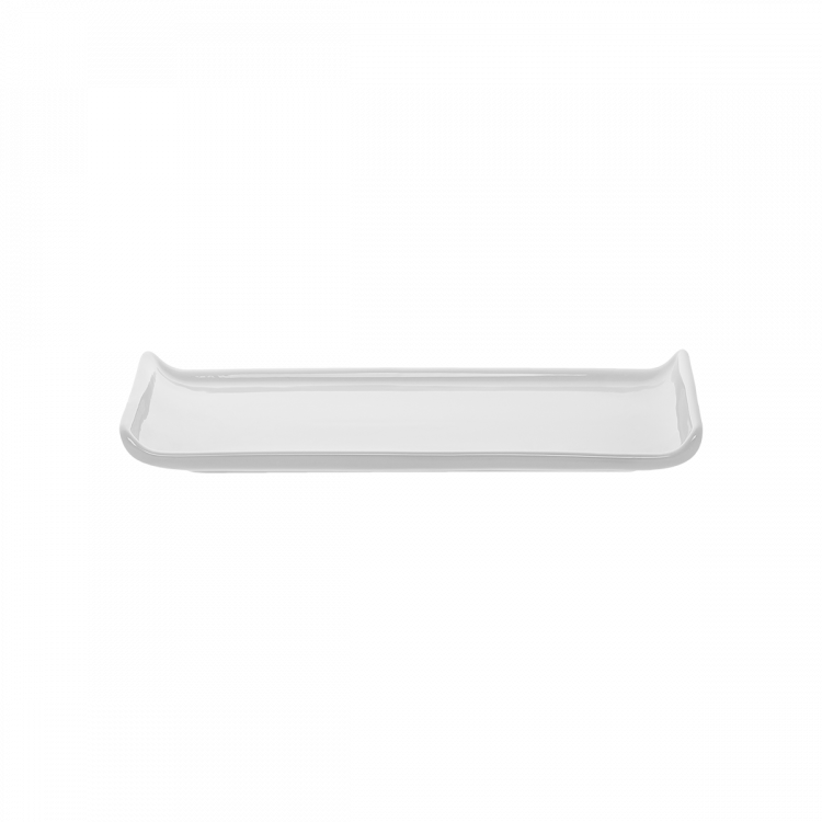 Weisse Porzellanplatte Lunasol 28 x 12,5 cm
