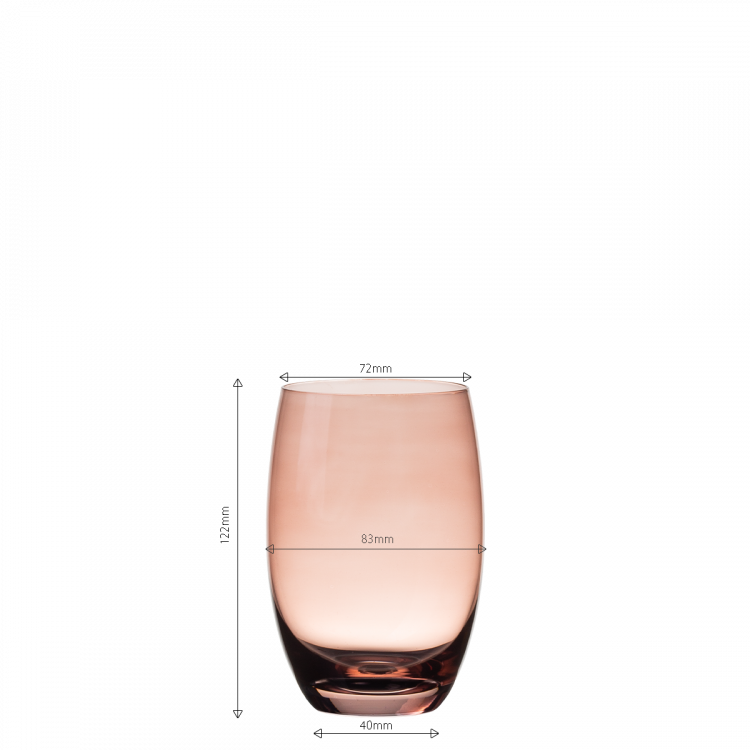 Tumbler Barrel 460 ml burgund Set 6-tlg. Optima Glas Lunasol color