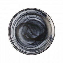 Teller flach schwarz 21 cm - Elements Glas