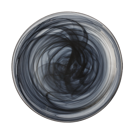 Teller flach schwarz 28 cm - Elements Glas