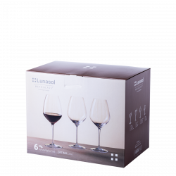 Rotweinglas 570 ml Set 6-tlg. - Optima Line Glas Lunasol