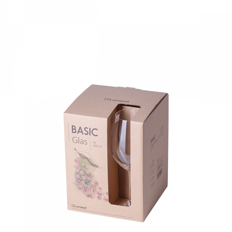 Rotweinglas 380 ml Set 4-tlg. - BASIC Glas Lunasol META Glass