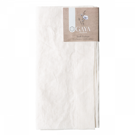 Stoff-Tischset 35 x 50 cm Offwhite - Gaya Ambiente