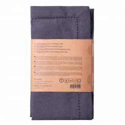 Stoffservietten 45 x 45 cm Stahlgrau, 2 Stk. - Basic Ambiente