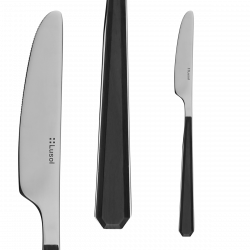 Besteckset 24 tlg. - Woodstock schwarz CNS