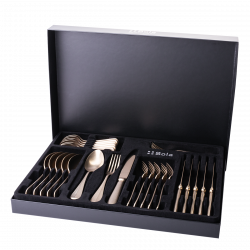 Besteckset 30 tlg. - Baguette Vintage PVD Champagne Stone Wash