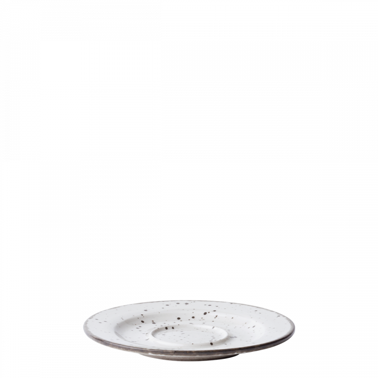 Mokka Untertasse 12 cm - Gaya Atelier light grey speckled