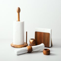 Serviettenring 4-tlg. Akazie ø 5.7 cm - FLOW Wooden