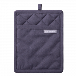Topflappen 19 x 24 cm Stahlgrau - Basic Ambiente