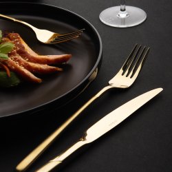 Besteckset 16-tlg. - Kyoto PVD Champagne teilsatiniert