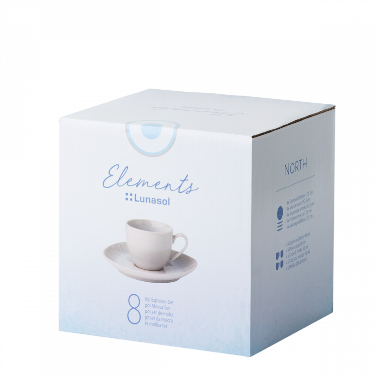 Espresso-Set 8-tlg. Elements North Organic
