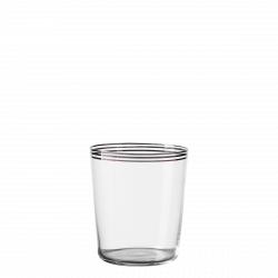Tumbler 440 ml mit 3 Platin-Streifen Set 6-tlg. - 21st Century Glas Lunasol