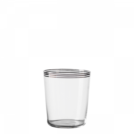 Tumbler 440 ml mit 3 Platin-Streifen Set 6-tlg. - 21st Century Glas Lunasol