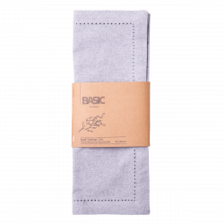 Stoff-Tischset 32 x 48 cm Silber-Melange, 2 Stk. - Basic Ambiente