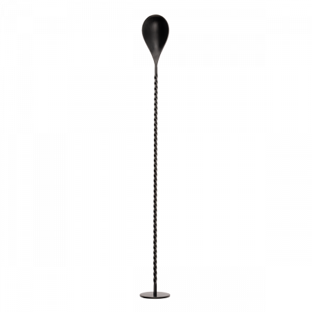 Barlöffel PVD schwarz matt 28 cm auf Hängekarton Basic Bar