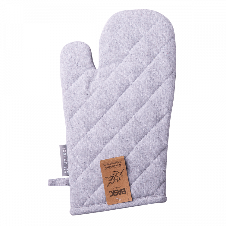 Ofenhandschuh 19 x 32 cm Silber Melange - Basic Ambiente