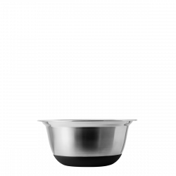 Rührschüssel-Set CNS 4-tlg. mit Kunststoffdeckel und rutschfestem Silikon-Boden Basic Kitchen