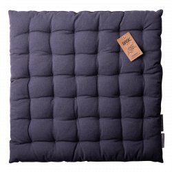 Stuhlkissen 40 x 40 x 4 cm Stahlgrau - Basic Ambiente