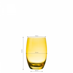 Tumbler Barrel 460 ml gelb Set 6-tlg. Optima Glas Lunasol color