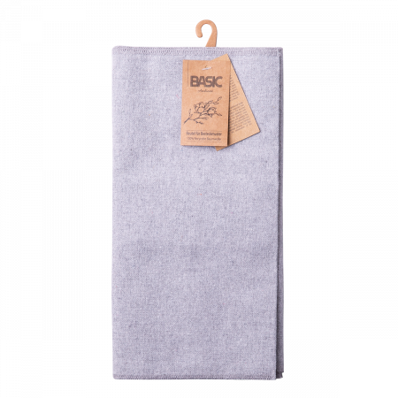 Hellgraues Baumwoll-Etui zur Aufbewahrung von Besteck 52 x 26 cm - Basic Ambiente