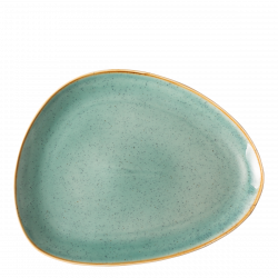 Platte oval Triangle 30,5 x 24,2 cm - Gaya Sand türkis Lunasol