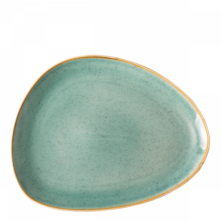 Platte oval Triangle 30,5 x 24,2 cm - Gaya Sand türkis Lunasol