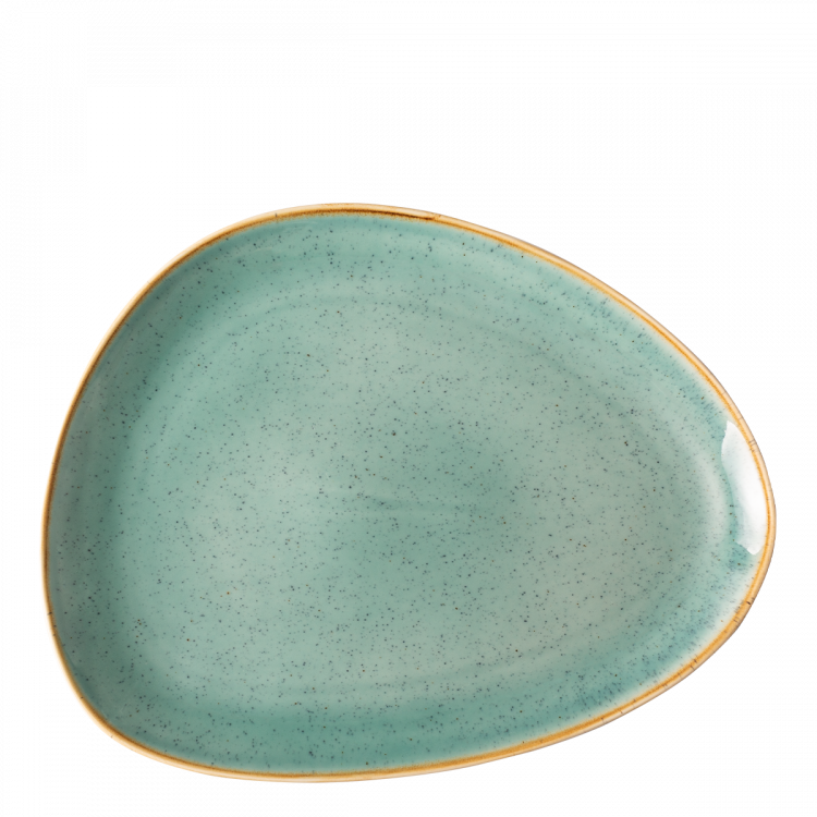 Platte oval Triangle 30,5 x 24,2 cm - Gaya Sand türkis Lunasol