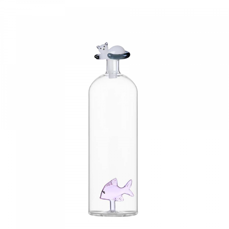 Flasche - Fisch pink und Katze weiss/schwarz Ichendorf