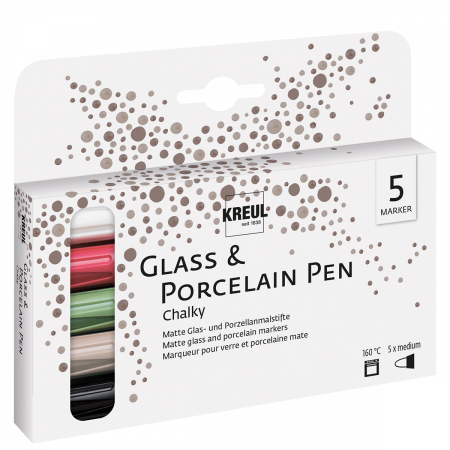 Kreidemarker für Porzellan und Glas 5er-Set - KREUL