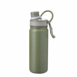 Thermo-Trinkflasche CNS Doppelwand 650 ml grün matt