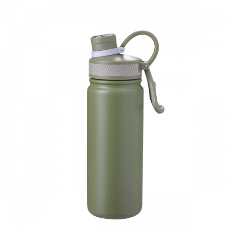 Thermo-Trinkflasche CNS Doppelwand 650 ml grün matt
