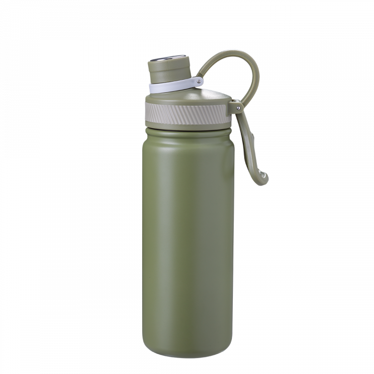 Thermo-Trinkflasche CNS Doppelwand 650 ml grün matt