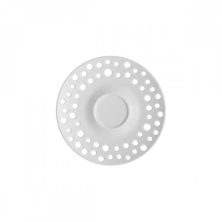 Mocca-Untere 12.5 cm FLOW Perforated weiss