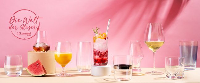 Qualitätsgläser für Limonade, Getränke und Wein
