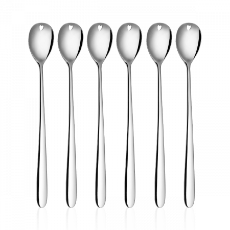 Latte Macchiatolöffel mit Herz 6 tlg. - Love Cutlery