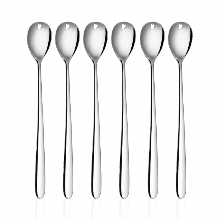 Latte Macchiatolöffel mit Herz 6 tlg. - Love Cutlery