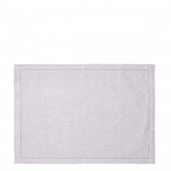 Stoff-Tischset 32 x 48 cm Silber-Melange, 2 Stk. - Basic Ambiente