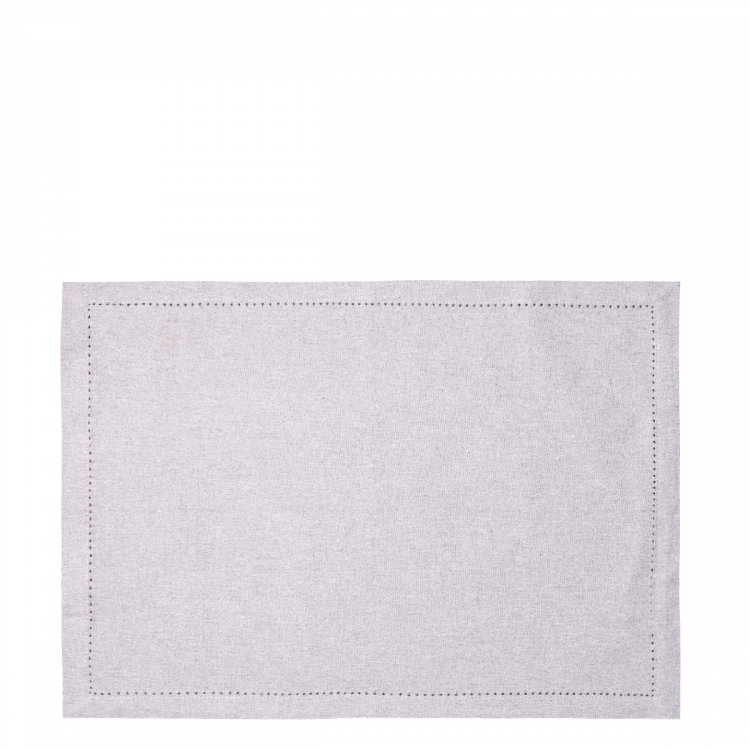 Stoff-Tischset 32 x 48 cm Silber-Melange, 2 Stk. - Basic Ambiente